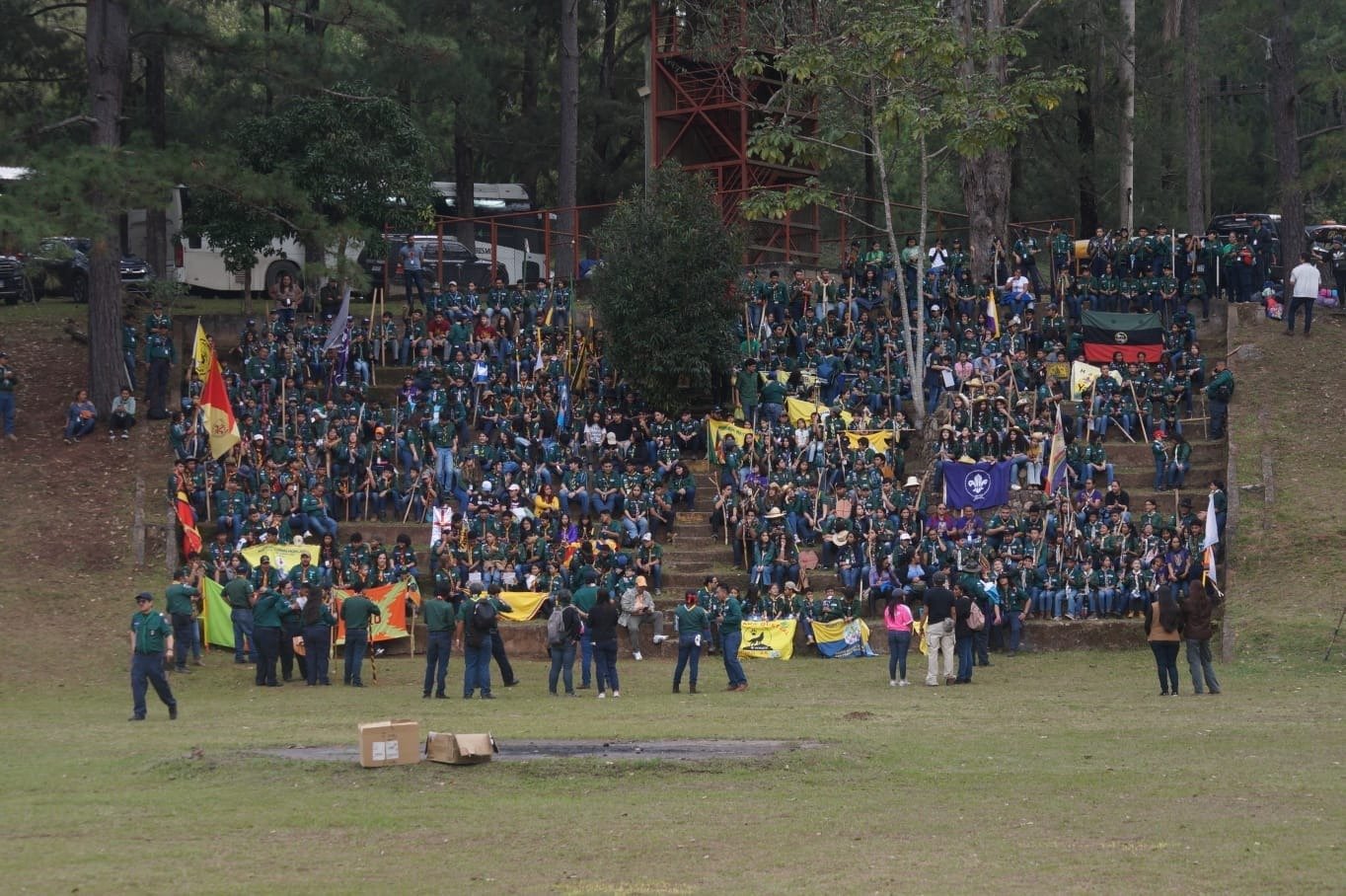 Jóvenes scouts en actividad